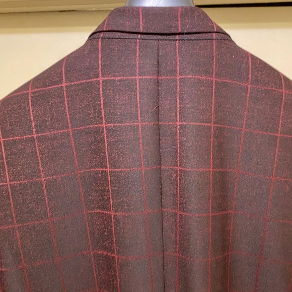 NEW INC International Concepts Men's Blazer Red Check 3XLT Big and Tall - Picture 13 of 15